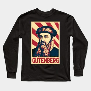 Johannes Gutenberg Retro Long Sleeve T-Shirt